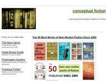 Tablet Screenshot of conceptualfiction.com